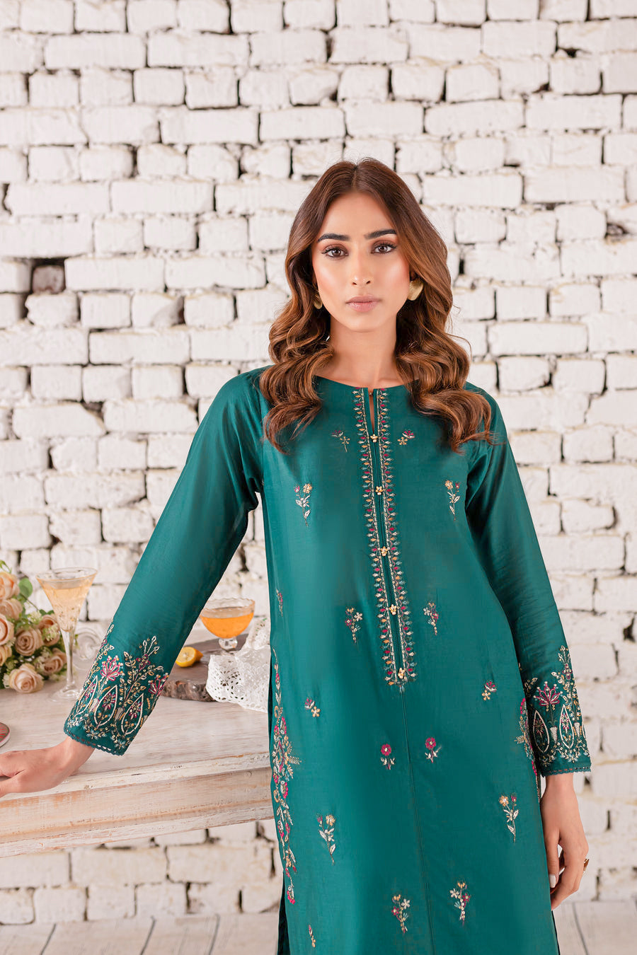 EYANA 2PC - EMBROIDERED DRESS